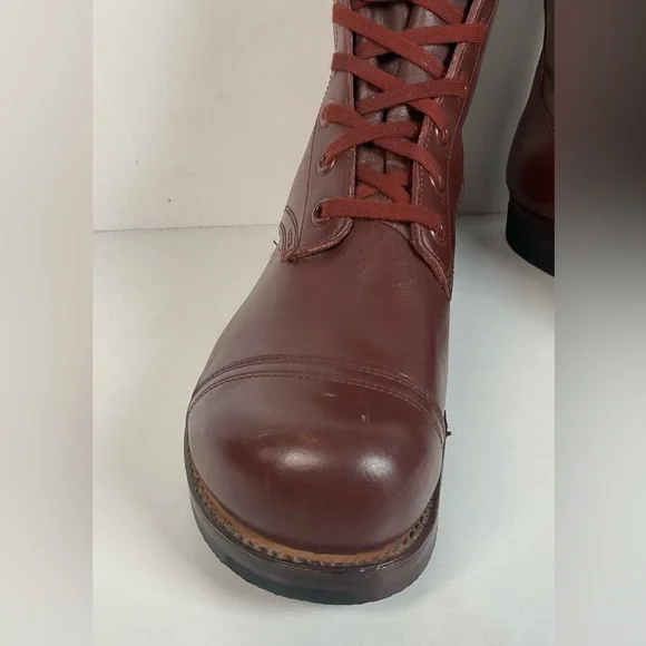 Vintage Vietnam War Brown Jump Boots | Cap Toe | Paratrooper | 11 N - Picture 8 of 16